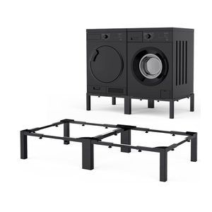 Washer and Dryer Stand Adjustable All-In-One - Heavy Duty Universal Washer and Dryer Stand Fits (40.9-66.14L) x (20.47-33.07W) x (12.6H Inch) - For Front Load Washers and Dryers (Black)