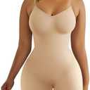 SHAPERX Women's Shapewear Bodysuit Tummy Control Body Shaper Seamless Sculpting Snatched Waist Body Suit L/XL