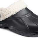 BASS OUTDOOR Men's Field Slide Sherpa Lined Slipper (8, Black)