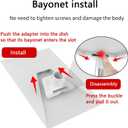 Starlink Gen 3 Pipe Adapter, Pole Mount Adapter Mounting Kit, Compatible with Starlink Standard Dish