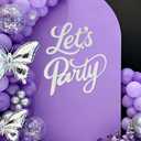 Babenest Let's Party Felt Sign, Flash White Reusable Glitter Letter Banner for Backdrop, Balloon Arch Decor, Party Supplies for Graduation, Birthday, Wedding, Bachelorette, Christmas, Home Bar, Man Cave Wall Decorations