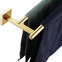 KOKOSIRI Bathroom Towel Bar 36'' Towel Holder with Two Rails Wall Mount Towel Shelves 36 Inch Brushed Gold Stainless Steel B5005BG-L36