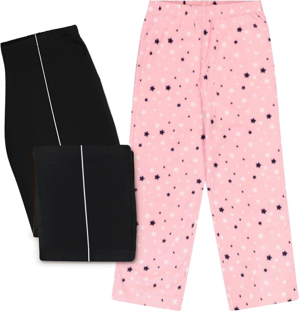 Mad Dog Girl's Pajama Pants - 2/3 Pack, Soft Micro Fleece Fashion Sleepwear Lounge. Sizes: 6-16 (M)