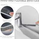 3 x Crevice Cleaning Brush Bathroom Tile Groove Gap Cleaning Brush Premium Crevice Cleaning Tool Aluminum Support with 15 Angled Head-Grout Thin Brush,Kitchen & Bathroom Tool (5PCS)