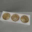 3 Pcs Amber Hammered Glass Shade Replacements for Pendant Light Fixtures Glass Lamp Shade Cover, 1-5/8 Inch Fitter E26 Base, 4"w x 6"h, Replacement Lamp Globe for Chandelier Wall Sconce