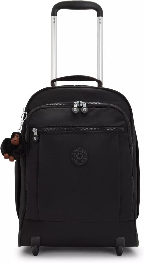 Kipling Women's Gaze Large Rolling Backpack, Durable, Wheeled Backpack with Adjustable Shoulder Straps, Nylon Book Bag, 8.25"L x 17.25"H x 12.25"D, True Bl