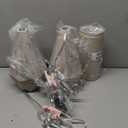 PoKat 20.25" Rustic Table Lamp Set of 2 for Bedroom Living Room Vintage Retro Traditional Nightstand Bedside Lamps Kids Room Study Room Office with Linen Shade, Suitable for Small Place (Washed White)