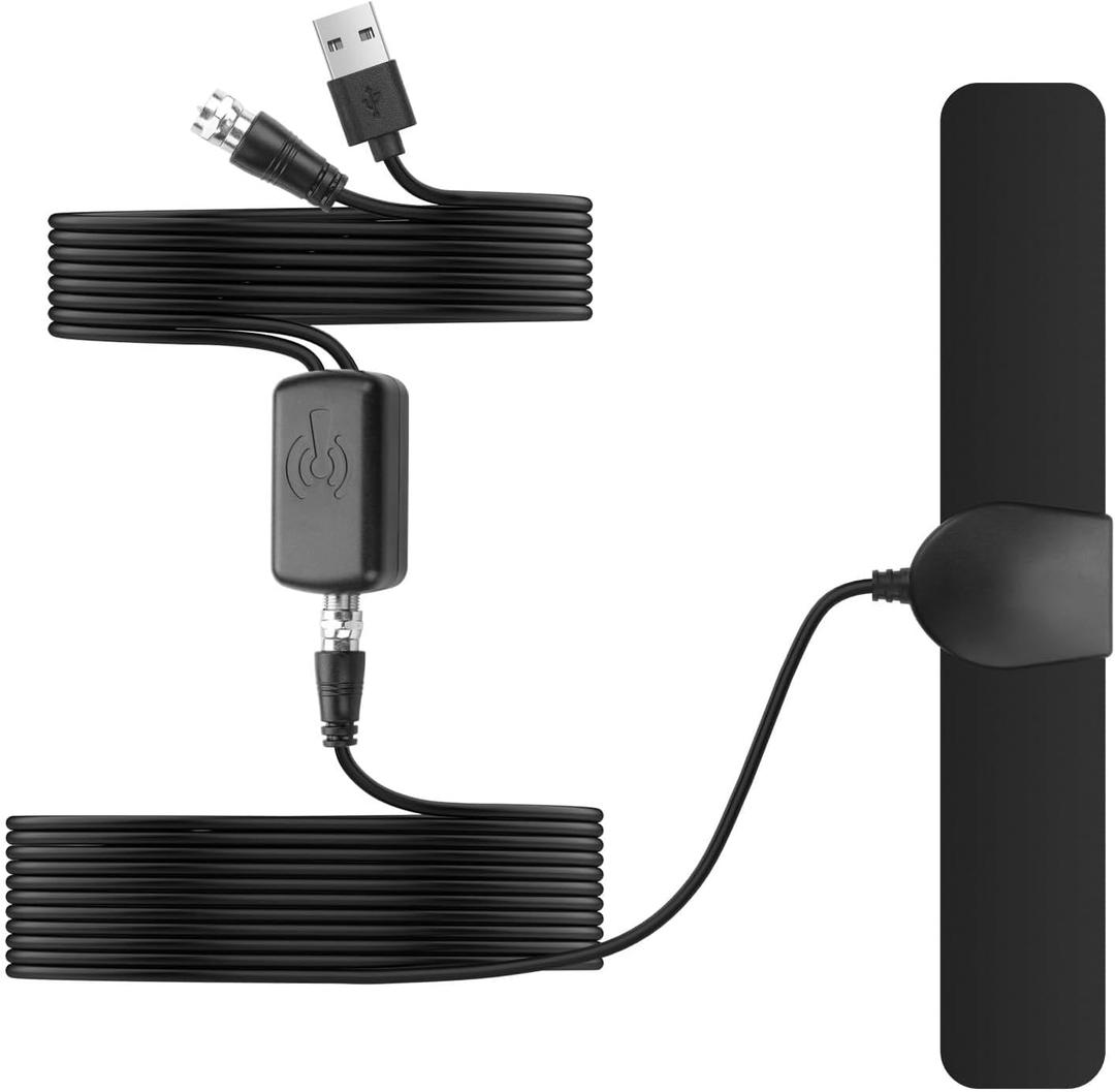 YAODHAOD Digital TV Antenna for Smart TV Indoor, 200 Miles - DVB-T/T2/ATSC/ISDB-T - with 4K Ultra HD - Digital Antenna with Amplifier,360 & Long Range Reception for Local Channels, Supports 4K