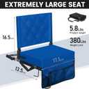 Stadium Seats with Back Support, Padded Bleacher Seat Cushion, 17.1 x 13.5 x 16.5 inches