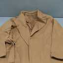 Womens Long Wool Pea Coats Notched Collar Open Front Woolen Blend Trench Coat with Belt (Camel, Medium)