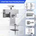 Solar Panel Mounting Brackets Kit 10Pcs Solar Roof Mount Kit for 1-4 Pieces, Thickness 1.57-1.6 Solar Panels(100-400W), Aluminum Alloy Mount for Flat Pitched Roof Rack Mounting Brackets