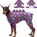 Dog Pajamas Large Size, Big Dog Onesie Clothes, Anti Shedding and Licking, Post Surgery Recovery Pet Pjs, Cotton Soft Material Stretchable Pet Pajamas U-COSP03XL (X-Large(Chest Girth:30"-34"))
