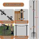 7 Pack String Light Poles,Metal Poles for Hanging Outdoor Light Strings,7 Pack 10 FT Light Poles Stand for Outside Garden,Patio,Wedding,Backyard,Deck,Party