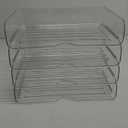 Paper Organizer Letter Tray, 4 Pack Acrylic Stackable Desk File Organizer,Clear Office Organizer for File Paper, Ipad, Letter, A4 Office File, Books, Notes, Etc (4-Tier Widened)