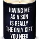 Mom Gifts from Son, Christmas Mothers Day Funny Gift from Daughter, Gifts for Mom Cool Birthday Gift Idea for Bonus Moms New Dad Bonus Daddy from Son Scented Candle