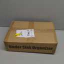 Kitstorack Under Sink Organizer, 2 Tier Under the Sink Storage, Slide out Pull out Cabinet Organizer Shelf, Metal Sliding Drawer for Kitchen Bathroom Pantry Closet Organization Rack, White, 1 Pack