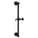 Shower Slide Bar Adjustable Handheld Shower Head Holder Wall Mount - 15inch All-Metal Shower Head Slide Bar Compatible with Bathroom Drill Free Glue Installation - Black