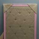 Pink Bulletin Board 21"27" Pink Linen Fabric Decorative Board Hanging Memo Board for Women Office Large Cork Bulletin Board for Home & Office with 20 Pushpins