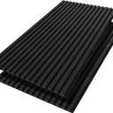 Luxdecor Acoustic Wood Slat Wall Panels for Wall 2pack Wood Slat Panels for Wall 47.2”x23.6” Wooden Acoustic Venner Panels 3D, Fluted Wall Slat Panels 0.82”in