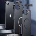 Temdan Designed for iPhone 16E Case Magnetic,[Compatible with Magsafe][Military Grade Drop Protection] Dropproof Heavy Duty Tough Rugged Shockproof Phone Case for iPhone 16E (6.1")-Black