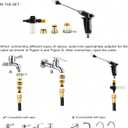 2026 New Heavy Duty Garden Hose Nozzle, 15X More Powerful Than a Garden Hose, 360 Rotating Nozzle with 3 Spray Modes, for Patio, Car, Outdoor Cleaning