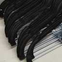 Amazon Basics Velvet Non-Slip Skirt Clothes Hangers with Clips, 360 Degree Rotatable Hook, Sturdy Construction, Organize Pants and Skirts, Black/Silver, 50-Pack