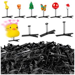 60Pcs Sprouts Rave, Duck Bill Sprout Clips, Festival Hair Hairpin Accessories for Party Supplies