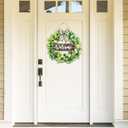 3 x St. Patrick's Day Decorations Wooden Shamrock Door Wreath for Front Door Welcome Sign, St. Patrick's Decor Hanging Sign Farmhouse Outdoor Indoor Shamrock Clover Spring Wall Home Decor