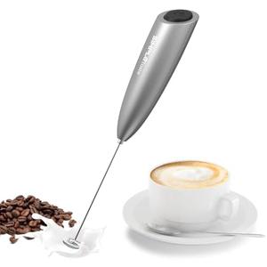 SIMPLETaste Milk Frother Handheld Battery Operated Electric Foam Maker, Drink Mixer with Stainless Steel Whisk for Cappuccino, Bulletproof Coffee, Latte Pack Of 2
