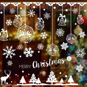 275 Pcs Christmas Window Clings Static Snowflakes Window Clings Decals Stickers Christmas Windows Decorations Indoor Merry Christmas Winter Wonderland Decorations Ornaments Party Supplies
