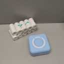 Mini Blue-Tooth Printer, Wireless Sticker Printer with 10 Rolls Paper for iPhone/Android