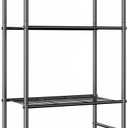 Abiglifty Storage Shelves, 4-Tier Wire Shelving, Metal Shelving with Adjustable Leveling Feet, Garage Storage for Bathroom, Closet, Kitchen
