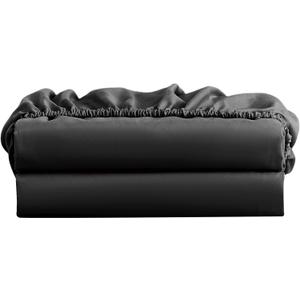 FreshCulture Twin Fitted Sheet Only 2 Pack - Hotel Quality Fitted Sheet Twin Size - Ultra Soft & Breathable - Brushed Microfiber - Deep Pocket - Cooling Fitted Sheets for Twin Size Bed (Black)