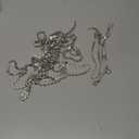 MECCANIXITY  Crystal Rhinestone Diamond Close Chain Trim Trimming Claw Cup Chain for Sewing, Crafts, DIY Jewelry Wedding Decorations Silver White