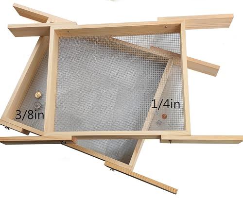 Wood Soil Metal Dirt Purpose Garden Rock Compost Sifter for Gardening ﻿ (2 Pcs Sifter/Extension Boards)