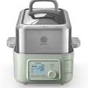 BUYDEEM G553 5-Quart Electric Food Steamer for 2-4 Servings, One Touch Vegetable Steamer for Cooking, Digital Multifunctional Steamer, Quick Steam, Stainless Steel Steamer Tray, No Stew Pots Included