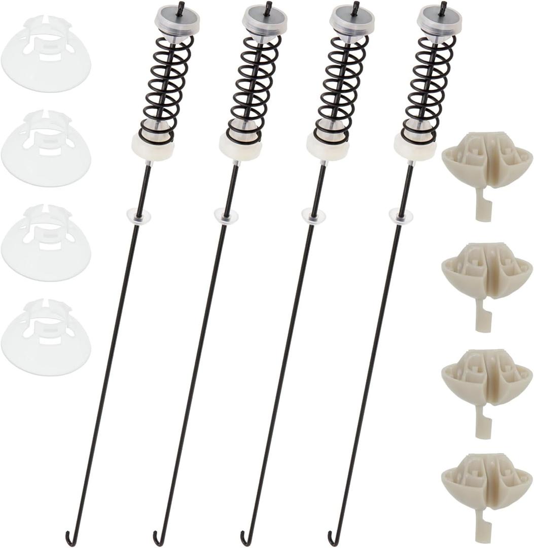 Washer Suspension Rod Kit Compatible with Whirlpool WTW4616FW2 WTW4800BQ0 WTW4800BQ1 WTW4616FW0 WTW4616FW1 WTW4616FW3 WTW4715EW0 WTW4715EW2 WTW4810BQ0 WTW4810BQ1 WTW4810EW0
