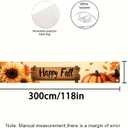 Happy Fall Banner 118 x 20 inchs Autumn Thanksgiving Outdoor Decorations Backdrop Happy Fall Yard Signs Party Supplies Autumn Sunflower Pumpkin Front Porch Hanging Banner