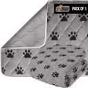GORILLA GRIP Washable Puppy Pads, 40x26, Slip Resistant Dog Crate Mat, Waterproof Cloth Pee Pad for Training Puppies in Playpen, Reusable Pet Incontinence Blanket, Protects Sofa, Furniture, Floors (40" x 26")