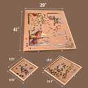 2000 Piece Rotating Wooden Puzzle Board for with 6 Storage Drawers & Protective Cover – Jigsaw Puzzle Table - for Adults & Families Home Entertainment & Puzzle Building