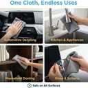 MIRACLEAN Waffle Weave Microfiber Towel, 12 x 12 inches, Barista Towels, Lint Free Cloth, Glass Towels, Waffle Towels Car Detailing, 6 Pack Premium Microfiber Cleaning Cloth