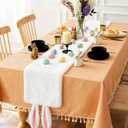 Newwiee Fur Easter Bunny Table Runner White Soft Plush Rabbit Easter Table Decor Seasonal Kitchen Bunny Dining Desktop Decoration for Home Party Decor 13 x 72 Inch