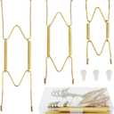 4/6/8 Inch Plate Hangers for The Wall Plate Hangers 3 Pack Plate Wall Hangers for Display Invisible Decorative Plate Hooks for Hanging Stainless Steel