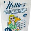 Nellie's Oxygen Brightener - Laundry Stain Remover - Planet-Friendly - Alternative to Bleach for Brighter Whites and Colors - Hypoallergenic and Septic-Safe (50 Scoops) - (Made in Canada) 2 Pack