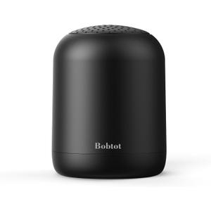 Bobtot Portable Bluetooth Speakers Wireless, Waterproof Shower Speaker with 24H Playtime, Loud Stereo Sound, TWS, Hands-Free Calling, Small Size with Strap Easy to Carry, Black
