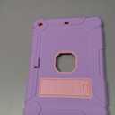BMOUO Case for iPad 9th 8th 7th Generation (10.2 inch, 2021/2020/2019), Shockproof Protective iPad 10.2 Case with Built-in Stand/Pencil Holder, Light Purple