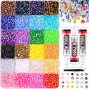 34000Pcs Resin Jelly Rhinestones for Bedazzling, Multicolor 3mm Flatback Gems for Diamond Art, Bedazzler Kit with 3Pcs 10ml B7000 Jewelry Glue for Bedazzle Thing Crafting Book Nail Art