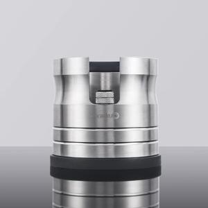 Portafilter Holder - Espresso Tamping Station Crafted from Solid 304 Stainless Steel for Most 58mm Portafilters with Adjustable Height Screw | Stable and Efficient Puck Preparation