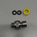 NearMoon Shower Head Swivel Ball Adapter - Solid Brass Shower Connector Ball Joint Adjustable Universal Shower Arm Extension Component (Brushed Nickel)