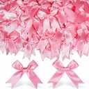 YGDZ Pink Bows, Satin Self Adhesive Pink Ribbon Bows for Crafts, Baby Pink Bow with Double-Sided Tape, Small Bows for Gift Wrapping, Wedding Decor, Party Favors